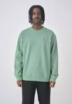 Cleptomanicx вязаный свитер "Эскиз Чайки", свободного кроя, зеленый