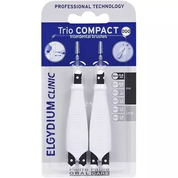 Clinic Trio Compact Черные межзубные щетки Iso 000, Elgydium