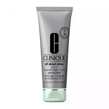 Clinique All About Clean 2-in-1 Угольная маска + скраб Очищающая маска для лица 100мл