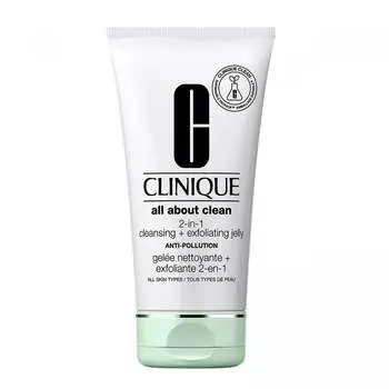 Clinique Гель для умывания All About Clean 2-в-1 Очищение + Отшелушивающее желе Глубокое очищение 2-в-1 150мл