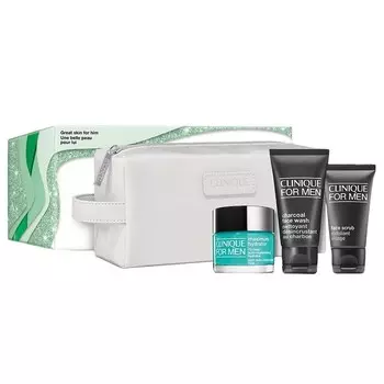 Clinique, Great Skin For Him, набор косметики, 3 шт + косметичка