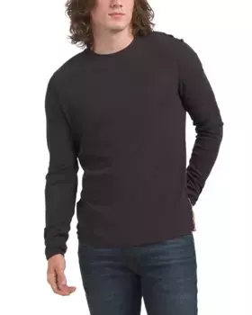 Clive 3323 Хлопковая футболка с длинными рукавами вафельного цвета Nn07, цвет Wine