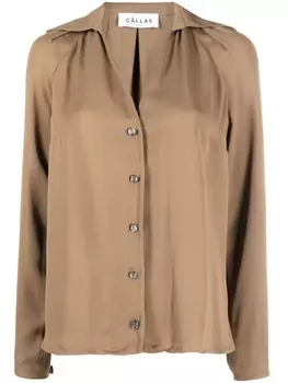 Cllas Milano блузка с заостренным воротником, коричневый