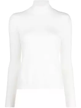 Cllas Milano фактурный джемпер с высоким воротником, белый