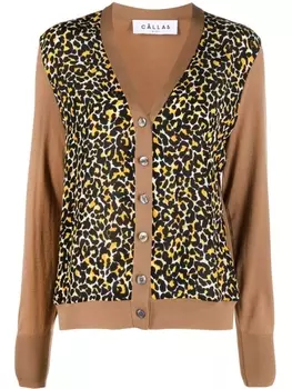 Cllas Milano кардиган Catia с анималистичным принтом, коричневый