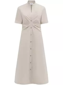 Cllas Milano платье миди Noor, нейтральный цвет