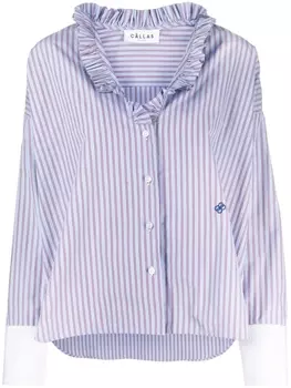 Cllas Milano поплиновая рубашка Tamara в тонкую полоску, синий