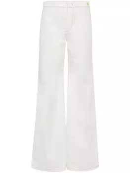 Cllas Milano расклешенные брюки Jane с завышенной талией, белый