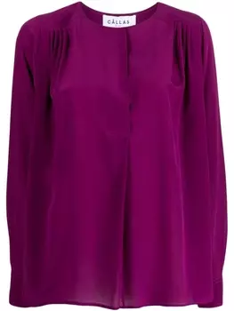 Cllas Milano шелковая блузка Anya с разрезом, фиолетовый