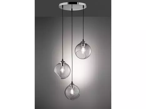 CLOONEY Подвесной светильник с 3 лампочками Reality Leuchten, черный