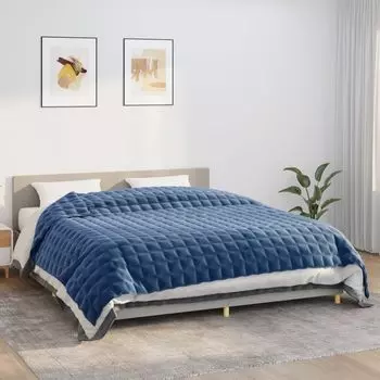 Cloris Designer Furniture Утяжеленное одеяло синее 220x260 см 15 кг Ткань 2024 г. Новинка Vidaxl