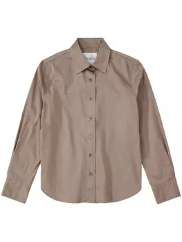 Closed атласная рубашка с длинными рукавами, коричневый