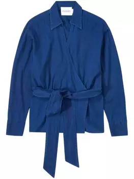 Closed блузка с поясом и запахом, синий