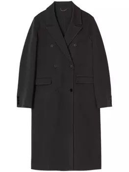 Closed двубортное пальто с заостренными лацканами, серый