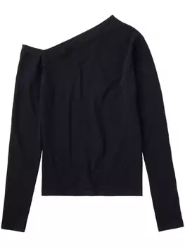 Closed лонгслив асимметричного кроя, черный