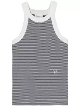 Closed полосатый топ с U-образным вырезом, черный