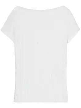 Closed полупрозрачная футболка с вырезом-лодочкой, белый