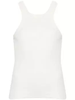 Closed ребристая майка с вышитым логотипом, нейтральный цвет