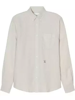 Closed рубашка с вышитым логотипом, нейтральный