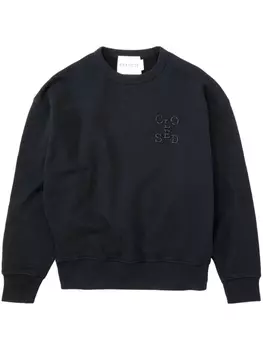 Closed толстовка из органического хлопка с вышитым логотипом, черный