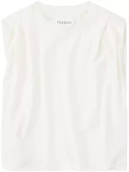 Closed топ из органического хлопка с круглым вырезом, белый