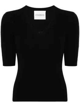Closed топ с V-образным вырезом, черный