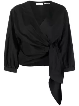 Closed укороченная блузка с запахом, черный