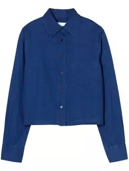 Closed укороченная хлопковая рубашка, синий