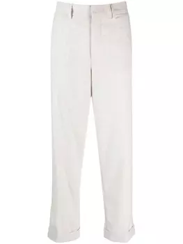 Closed укороченные брюки с подворотами, серый