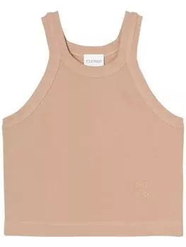 Closed укороченный топ-борцовка из ребристого трикотажа, нейтральный цвет