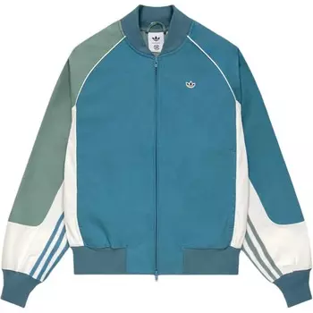 CLOT COLLEGIATE Куртка унисекс Текстура: зеленовато-серая Adidas Originals, зеленый