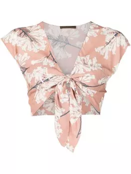 Clube Bossa укороченный топ Gert с цветочным принтом, коричневый