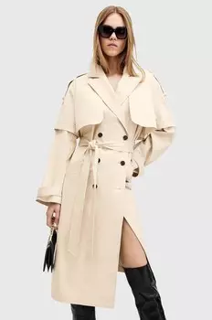 CLYDE хлопковый плащ AllSaints, белый