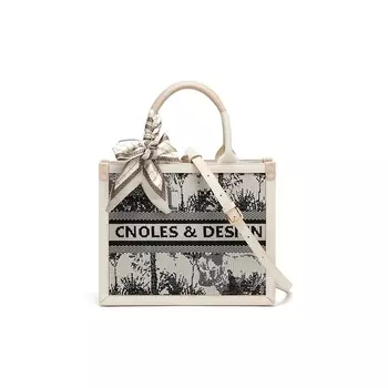 Cnoles Женская сумка, Бежевый с серыми чернилами