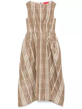 CO.GO платье миди в клетку, нейтральный