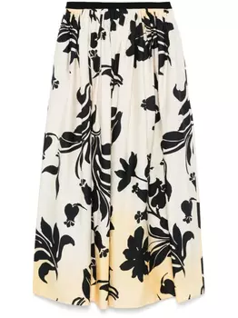 CO.GO юбка макси с цветочным принтом, нейтральный