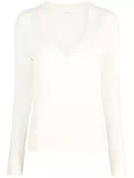 Co кашемировый джемпер с V-образным вырезом, нейтральный цвет