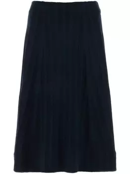 Co шелковая юбка, синий