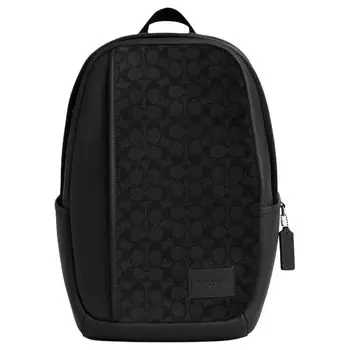 COACH Большой мужской рюкзак из холста с покрытием Edge Coated Black