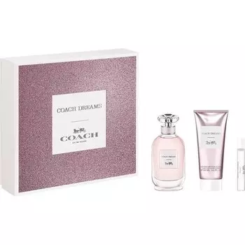 Coach Dreams -- 3 унции парфюмированной воды спрея + 3,3 унции лосьона для тела + 0,25 унции мини-спрея Edp для женщин, подарочный набор