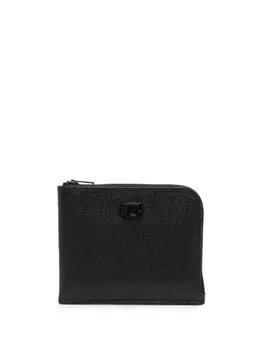 Coach кошелек из зернистой кожи с логотипом, черный
