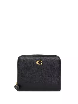 Coach кошелек-купюрница из шагреневой кожи, черный