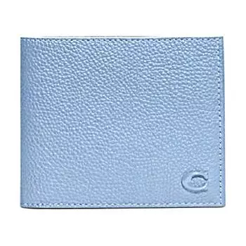 COACH Кошелек-купюрочник из зернистой кожи, женский, синий