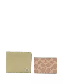 Coach кошелек с логотипом, зеленый