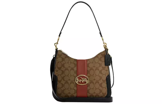 COACH Кожаная сумка через плечо Dionysus, большая женская, цвета хаки