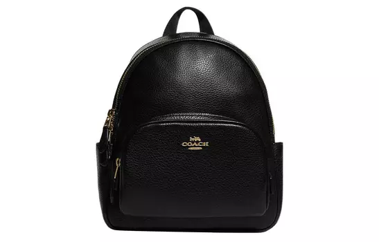 COACH Маленький женский рюкзак Court Textile, кожа, черный