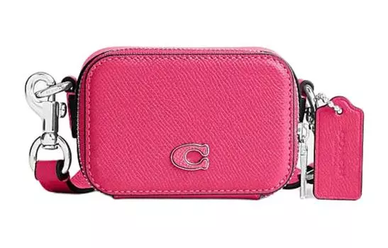 COACH Мини-сумки через плечо из коровьей кожи, женские, ярко-сливово-красные