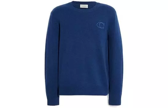 COACH Мужской кашемировый свитер, цвет Blue
