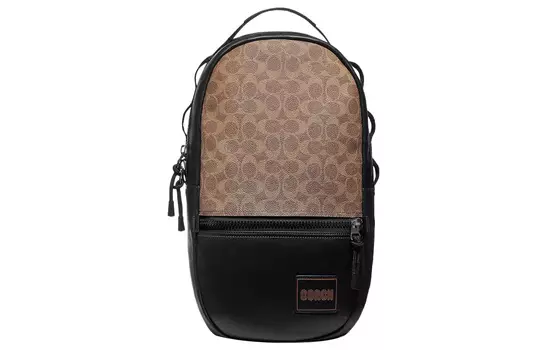 COACH Мужской рюкзак Pacer Canvas, цвет черный, медный и хаки