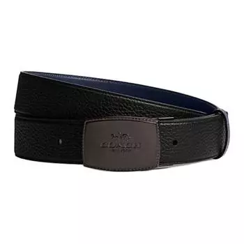 COACH Ремень из коровьей кожи унисекс, черный, ширина 3,6 см